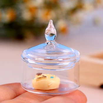 1:12 Domček Pre Bábiky Miniatúrne Viacvrstvových Candy Jar Jedlo Dezert Môže Bábika Dom Dekor