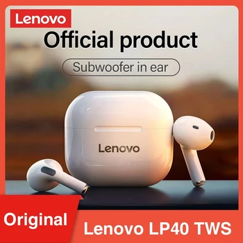 Originálne Lenovo LP40 Bezdrôtové Slúchadlá Bluetooth 5.0 Dual Stereo Slúchadlá Redukcia Šumu slúchadlá Touch Ovládania Dlhý Pohotovostný