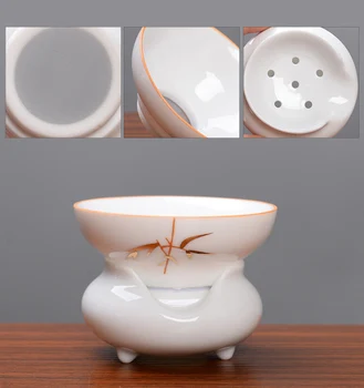 Biely porcelán, Čaj Infusers Teaware nástroj Ručne Maľované Čaj Filter Keramiky Čaj Nastaviť Čínsky Príslušenstvo cedidlom Úniku