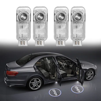 4X LED Dvere Auta Svetlo so súhlasom Okolia Projektor Lampa Pre A3 A4 A5 A6 A7 A8 S5 A1 Q3 Q5 Q7, TT R8 Quattro Sline Auto Príslušenstvo