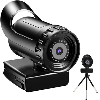 4k Kamera, Auto Focus HD Počítač PC Webkameru Otočná Krásy Kamera S Mikrofónom&Statív Pre Live Streaming Video Konferencie