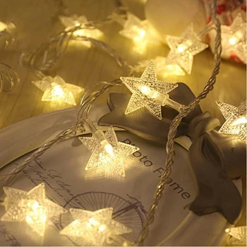 LED Star String Svetlá 1,2 M 3M LED Rozprávkových Svetiel Svadobné, Vianočné dekorácie, Osvetlenie, Batérie Pracovať ligotať svetlá