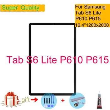 Pre Samsung Galaxy Tab S6 Lite 10.4 P610 P615 Dotykový Panel Tablet SM-P610 SM-P615 Predné Vonkajšie LCD Sklo Objektívu Náhradné