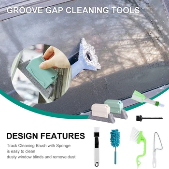 8pcs/set Groove Medzera Cleaning Tool, klimatizácia, Posuvné Dvere Viacúčelový Auto Otvory Domov Okno Sledovať Ručné Klávesnice
