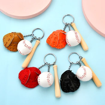 Mini Drevené Bat Keychains Unisex 2020 Nový Módny Malý Baseball Keyrings Dospelých Taška Prívesok Prívesok Na Kreatívny Krúžok Na Kľúče