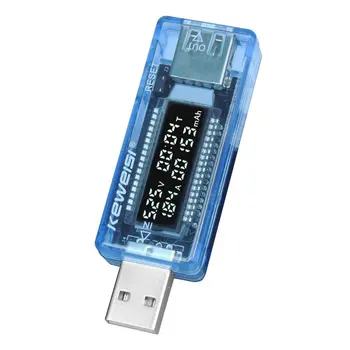 LCD USB Detektor USB Volt Prúd Napätie Docto Kapacita Nabíjačky Plug a Play Napájanie Banka Tester Meter Voltmeter Ammeter