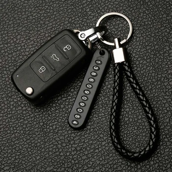 Anti-stratil Auto Keychain Telefónne Číslo Karty Keyring Telefónne Číslo Doska Krúžok na Auto Vozidla prívesok na Príslušenstvo