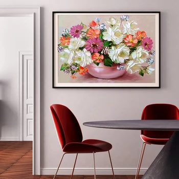 5D DIY Maľby Plné Námestia, Kvetinové Vázy Auta Výšivky Maľovanie Mozaikový Obraz Cross Stitch Stenu, Nálepky Darček Domáce Dekorácie