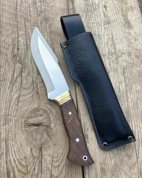 WS01 Ručné lovecký nôž 4116 ocele orech taktická rukoväť pevné nože vyryté osobné nástroje camping faher dní dary