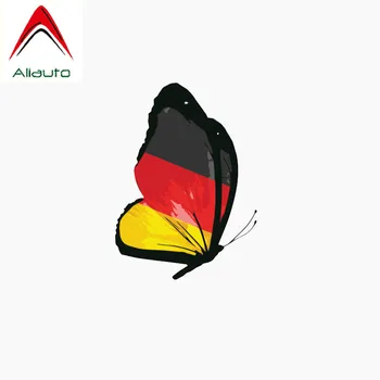 Aliauto Módne Nemecko Vlajka Motýľ Modelovanie Auto Nálepky, Auto Doplnky, Reflexné PVC Otlačkom , 8CM*11 CM