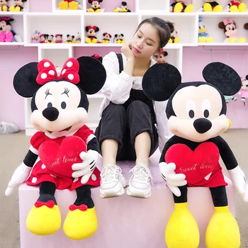 Originál Disney Mickey Minnie Plyšové Priateľka Milovníkov Hračky so Srdcom Svadobné valentínske Darčeky a Originálny plushie