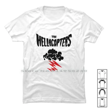 Na Hellacopters Tričko Bavlna Populárnej Hudby, Filmu, Hella Tage Logo Geek Ella Hot Policajt Vek Op