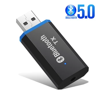 Bluetooth Vysielač 5.0 + EDR Audio Adaptér pre TV, PC Slúchadlá 3,5 MM Jack AUX, USB Stereo Hudby Bezdrôtový Adaptér Plug & Play