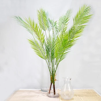 50-123cm 36 Druhov Veľké Tropické Palm Platic Rastliny Falošné Pobočiek v Lete Zelené Rastliny Skutočný Dotyk Balkón Home Party Dekorácie