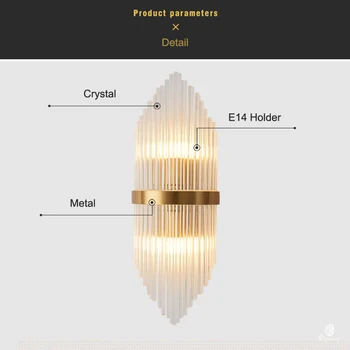 Moderné Nástenné Svietidlá, Dekorácie Crystal Golden Euro Štýl Nástenné Svietidlo LED Sconce Na Posteli Spálňa Hotel Projektu Osvetlenie Zariadenie