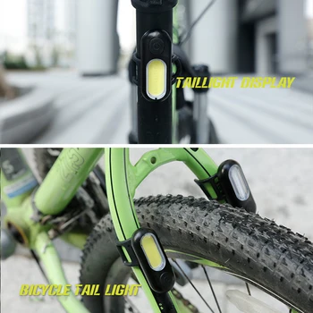 COB LED Požičovňa Lampa USB Nabíjateľné 5 Režimov Red White BICYKEL Cestný Bicykel zadné svetlo Prilby Výstražné Svetlo Cyklistické Vybavenie