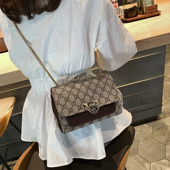 Pokročilá taška kabelka nové 2021 kórejský Chao Joker Messenger taška módu západného štýlu textúra reťazca vrecka peňaženku ženy