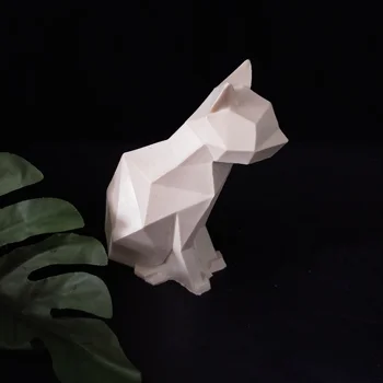 PRZY Geometrické 3D Mačka Silikónové Formy Geometrie Mačka Animas Plesne, Nordic štýl DIY Domáce Stolné Dekorácie Formy Cementu Živice Remeslá