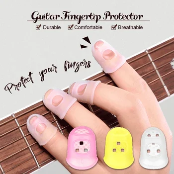 Gitara Silikónové Chránič Prsta Gél Prst Stráže Reťazce Fingerguards Palec Necht Chrániť Kryt