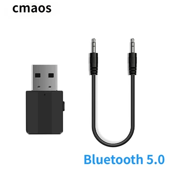 2 In1 Bluetooth 5.0 Audio Prijímač, Vysielač Bezdrôtového Adaptéra Mini 3.5 mm AUX Stereo Bluetooth Vysielač pre TV, PC, Auto Double