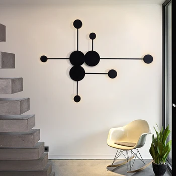 Nordic nástenné svietidlo súčasného obývacej izby, spálne, chodby, chodby, pozadia na stenu zdobí kaviareň lampy a svietidlá