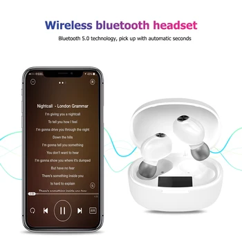 T15 Digitálny Displej Bluetooth-kompatibilné Bezdrôtové Slúchadlá Sweatproof TWS Dotykové Ovládanie Hlasom Stereo In-Ear Slúchadlá