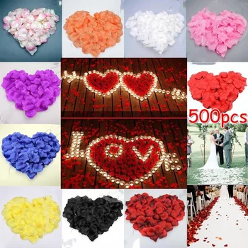 500PCs Falošné Okvetné Lístky ruží DIY Dekorácie Umelé Kvety, Romantická Svadba, Manželstvo Príslušenstvo Pre Valentine Dary