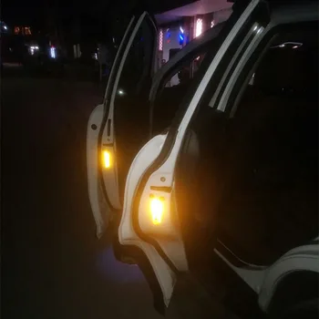 4PCS Nočné Jazdy Bezpečnostné Reflexné Svetelné Pásky Univerzálny Fluorescenčné Auto, Reflexné Pásky Auto Otvorených Dverí Výstražné Nálepky