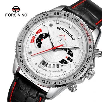 Forsining Multi-Funkcia 3d Logo Dizajn Zegarek Nurek 2021 Nové TEVISE Náramkové hodinky Mužov Business Automatické Mechanické Hodinky Fashion
