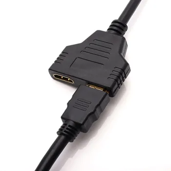 Kompatibilný s HDMI Splitter Jeden Vstup Do Dvoch Výstup Adaptér Kábel Pre Playstation, TV Kamery, Video, Multimediálne Zariadenia Konvertor