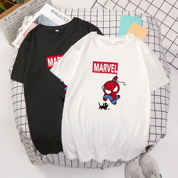 Marvel pánske T-shirt Anime Spiderman Camisetas Lete Krátky Rukáv Žena Tshirts Pár Oblečenie, Topy pre Ženy Muži Móda Topy