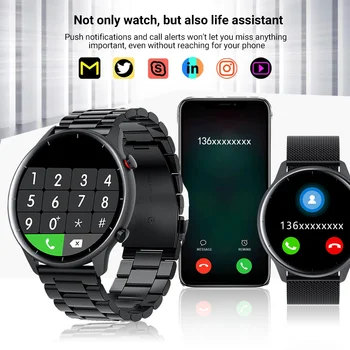 2021 Nové Bluetooth Hovor Smart Hodinky Mužov Krokomer Hodinky Vodotesné IP68 Srdcovej frekvencie Smartwatch Pre Xiao Huawei Podporu hebrejčiny