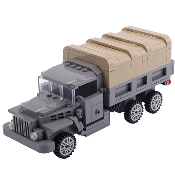 WW2 Vojenské Americkej Armáde Vozíky Model Kolesových Stavebné Bloky Jeep Nakládka Kamiónu Minifigs Príslušenstvo Tehly Deti Hračky