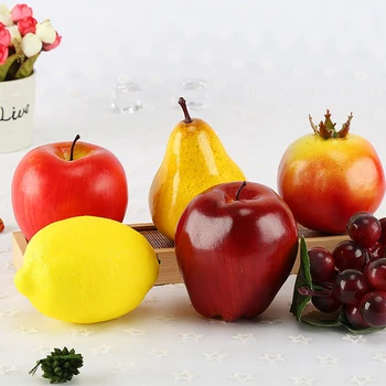 Realistický Umelé Ovocie, Citrón Pena Ovocie Model Ornament Domov Vianoce Okne Displeja Nábytok, Dekorácie