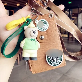 Krásne keychain, č karta ochranný kryt z autobusovej dvierka pre kartu možno použiť na mieste, foto Starbucks Keychain