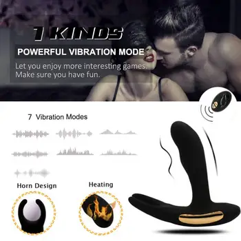 Mužskej Prostaty Masér Stimulácia 7 Rýchlosť Análny Zadok Plug-Dual Motory G-spot Vibrátor Diaľkové Dospelých sexuálnu Hračku Pre Ženy, Páry
