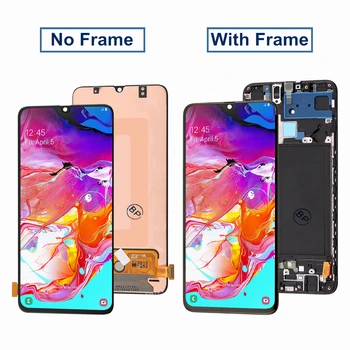 OLED Displej Pre Samsung Galaxy A70 SM-A705F LCD Displej S montážou Rámu Pre Samsung A70 SM-A7050