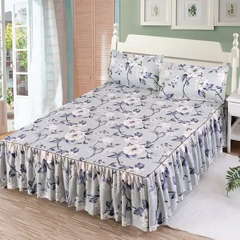 3ks bedskirt +2 obliečka na vankúš posteľ list nastaviť Farebné prehoz cez posteľ posteľ kryt vzor