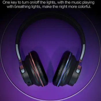 Farebné LED Svetlá Bezdrôtové Slúchadlá Bluetooth Slúchadlá Bass, výstup pre Slúchadlá Stereo Č Audio Oneskorenie Headset Pre Telefón Herné