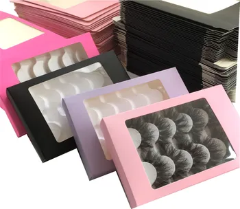 10/20/30/40/50pcs/veľa 5pairs prázdne riasy box ružový mramor mäkký papier mihalnice balenie poskytnúť tlače loga