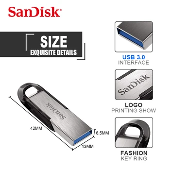 SanDisk CZ73 USB 3.0 Flash Disk 32GB 64GB 128 GB Memory Stick Pero, Disky Flashdisk memory stick Pôvodné pamäťové Zariadenie pre PC