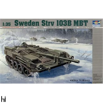 Trumpeter 00309 1/35 Švédsko Strv.103B MBT Hlavný Bojový Tank Displej Deti Hračka Plastové Budovy Montáž Modelu Auta