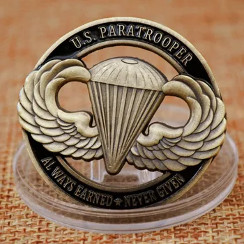 Americký Výsadkár úľavu remesiel výzvou Zlaté mince, pamätné mince zberateľské Darček air force mince Suveníry, Darčekové Medaila