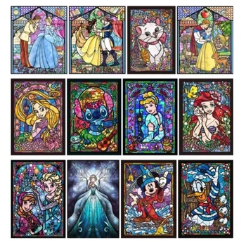 Disney DIY Mickey Diamond maľovanie Kreslených Princezná Vŕtať Drahokamu cross stitch súpravy, ručné vyšívať Remesiel pre dieťa