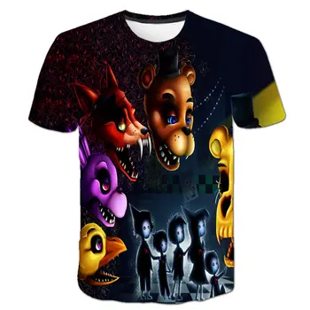 3D T Shirt Päť Noc V Freddy Vysokej Kvality Deti t shirt Chlapcov/Dievčatá Oblečenie, detský T-shirt Kpop FNAF Komiksu, anime Tees