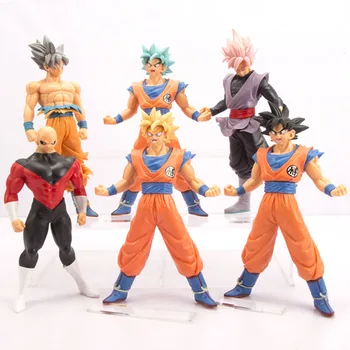 6 Stks 18 CM Dragon Ball Son Goku Z Super Saiyan Broli Actie Pvc Zber Model Speelgoed Anime Figuur Speelgoed Voor Kinderen