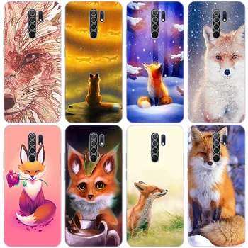 Zviera Roztomilý fox Silikónové Telefón puzdro pre Xiao Redmi Poznámka 10 9 Pro Max 10S 9S 8T 8 8A 9 9A 9C 9T K40 Pro 5G Mäkké Pokrytie