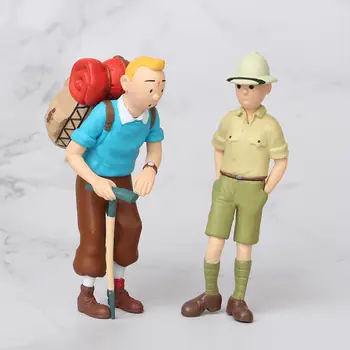 6PCS Socha On Adventures Of Tintin Zberateľskú Hračka Anime Prieskumníci Tin Tin Obrázok Model Hračky Darček Pre Deti