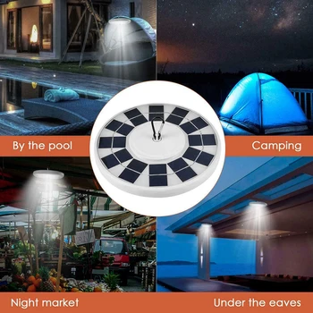 128-LED Solárne Napájanie Super Jasný Príznak Pól Svetlo Outdoor Camping Stan Nočné Lampy, svetlo sa automaticky zapne na noc