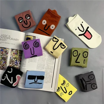 Ponožky Ženy Japonský Harajuku Kawaii Zábavné Ponožka Roztomilý Vtipné Vyjadrenie Ponožky Kórejský Bavlna Tvorivé Pár Žien Ponožka